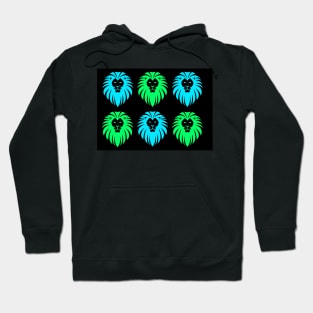 Green and blue lions Hoodie